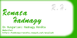 renata hadnagy business card